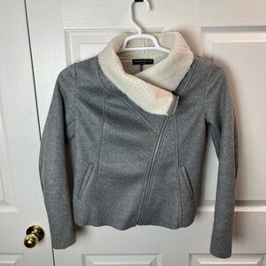 Generation Love Sherpa Lined Moto Jacket Gray